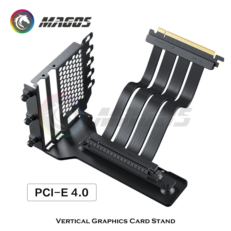 Phanteks PCI-E 4.0 Vertical GPU Mounting Universal Bracket, 7+ PCI Slots Case Modding Used, Support+PCI-E 16 Riser Cable