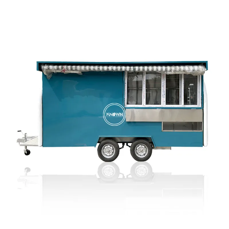 BlueHoustonMobileFoodTrucksforSaleinUsaEnclosedConcession