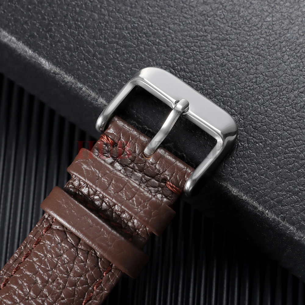 Premium Brown Leather Watch Band - Universal Business Strap