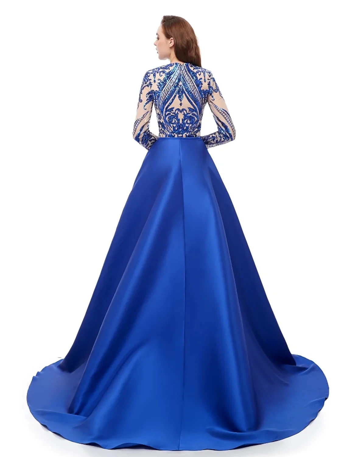 cute prom dresses Luxurious Sparkle Arabic Dubai Prom Formal Dress 2022 Jewel Neck Overskirt Sequin Satin Evening Party Gown 2022 Robe De Soiree ball gown prom dresses