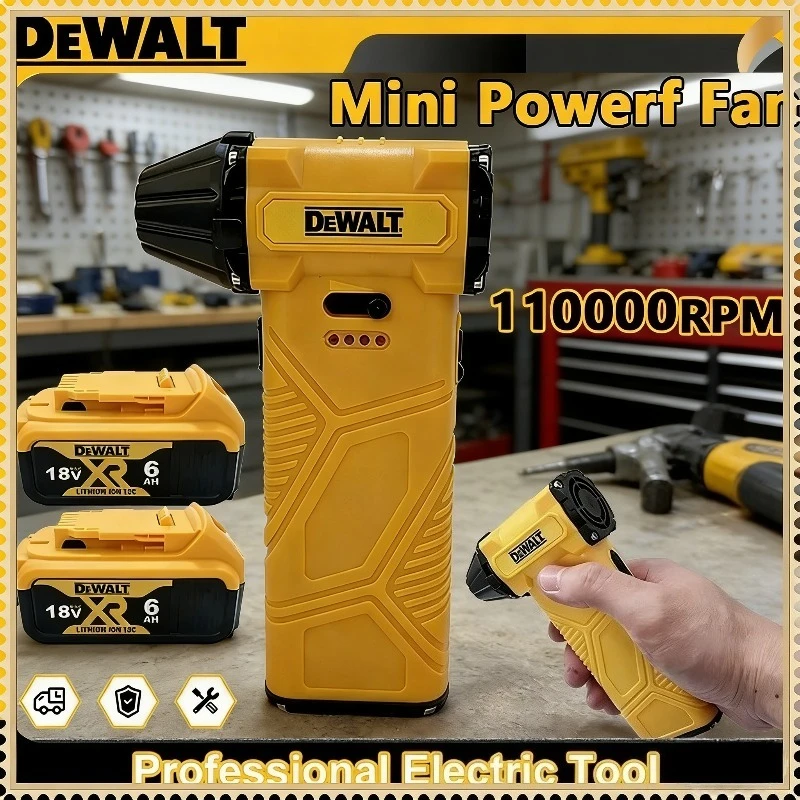 DEWALT 브러시리스 터보 제트 블로워 110000 RPM Type-C 충전 강력..