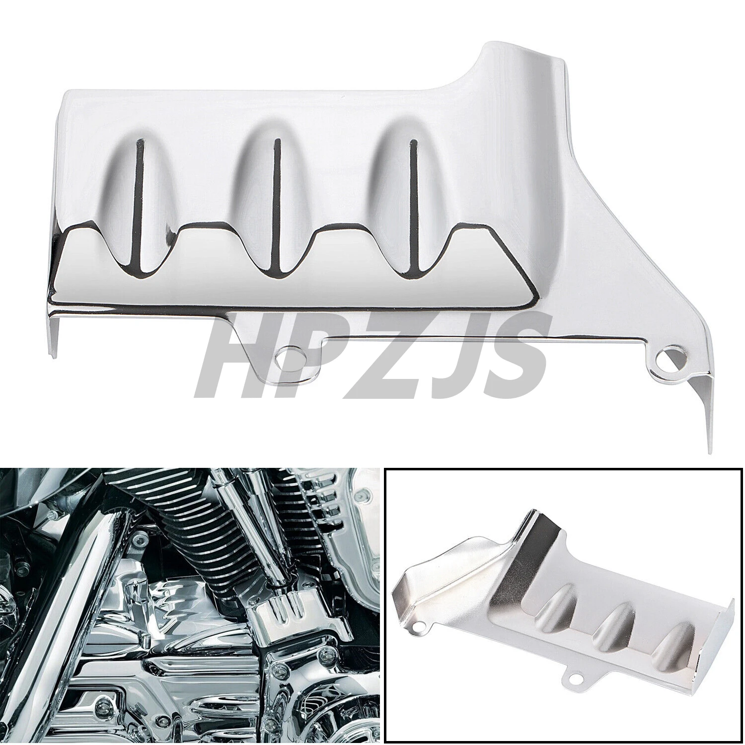 Cubierta Base De Cilindro Cromada Para Harley Touring 2017-2023 – Estilo Bruto Para Street Glide