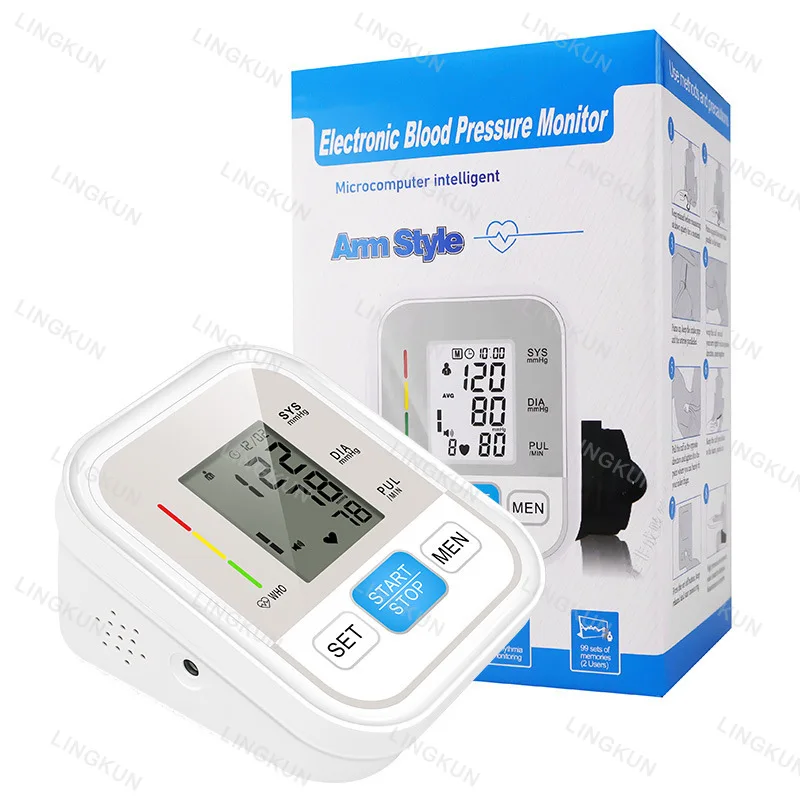Blood Pressure Monitor Medical Automatic Arm Blood Pressure Monitor Heart Beat Rate Pulse Meter Tonometer Sphygmomanometers digital tensiometers