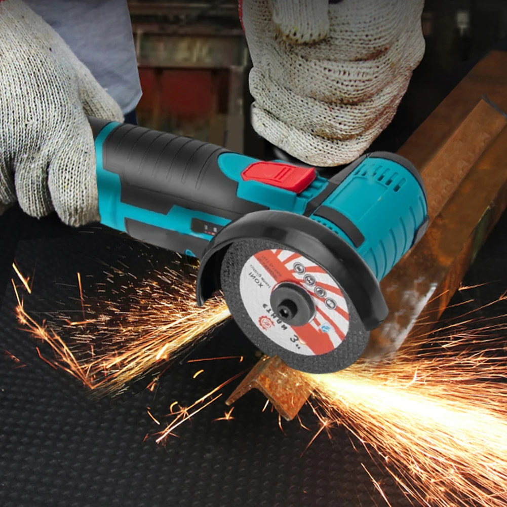 12V 3 Inch Brush Mini Angle Grinder 19500rpm Household Cutting Machine Polishing Machine Micro Angle Grinder Wireless Power Tool