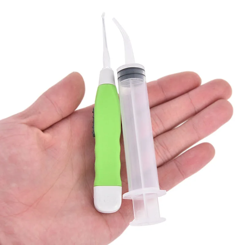 Description Picture 6 of itemHot Tonsil Stone Remover Tools LED Light Ear Wax Remover Stainless Steel Earpick Tips Irrigator Syringe Clean Care Tool