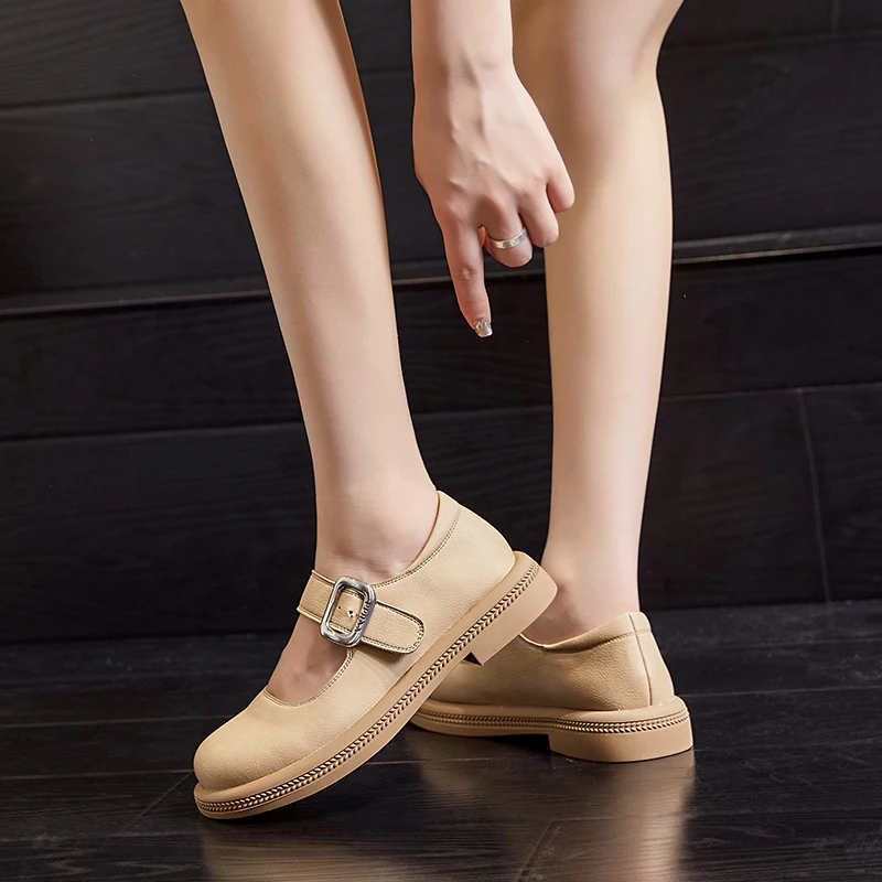 AIYUQI Women Mary Jane Shoes Genuine Leather 2024 Spring New Casual Fashion Women's Lolita Shoes Fashionable Schoolgirl Shoes