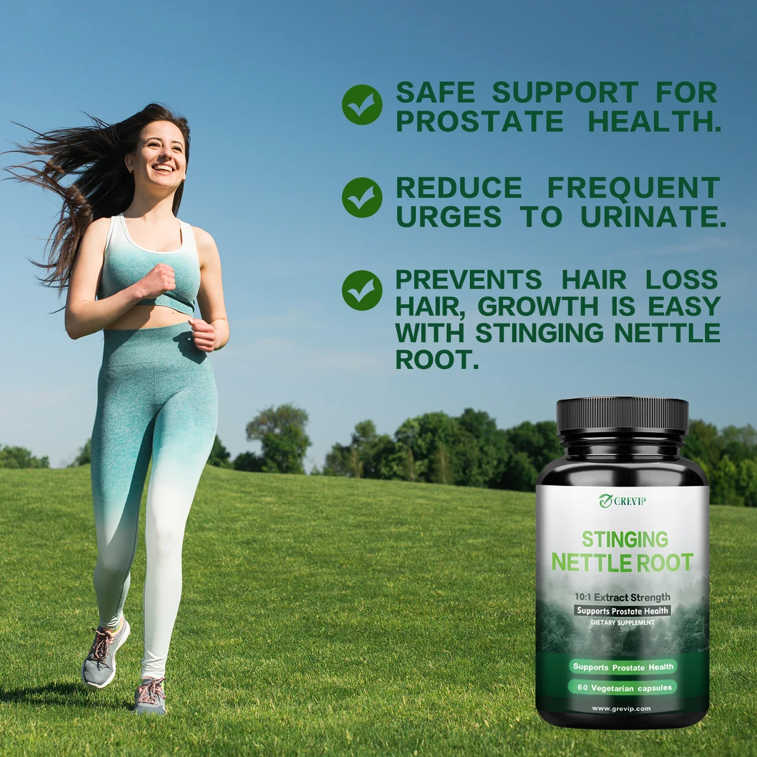 Stinging Nettle Root Extract Premium Prostate Health Support Supplement Reduce Frequent Urination Stamina