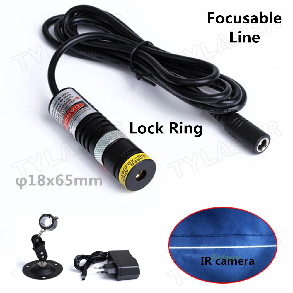 

Focusable D18*65mm 940nm 30mw 50mw 100mw 200mw Laser IR Line Module For Woodworking Stone Cutting Machine (Free with EU Adapter)