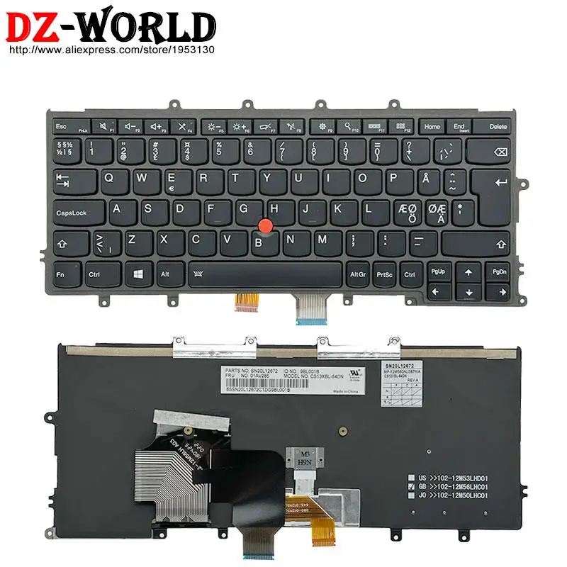 Ndc Nordic se Suécia Finlandês Não Noruega dk Dinamarca ic Islândia Backlight Teclado para Lenovo Thinkpad X240 s X250 X260 X270 A275 - Imagem 2