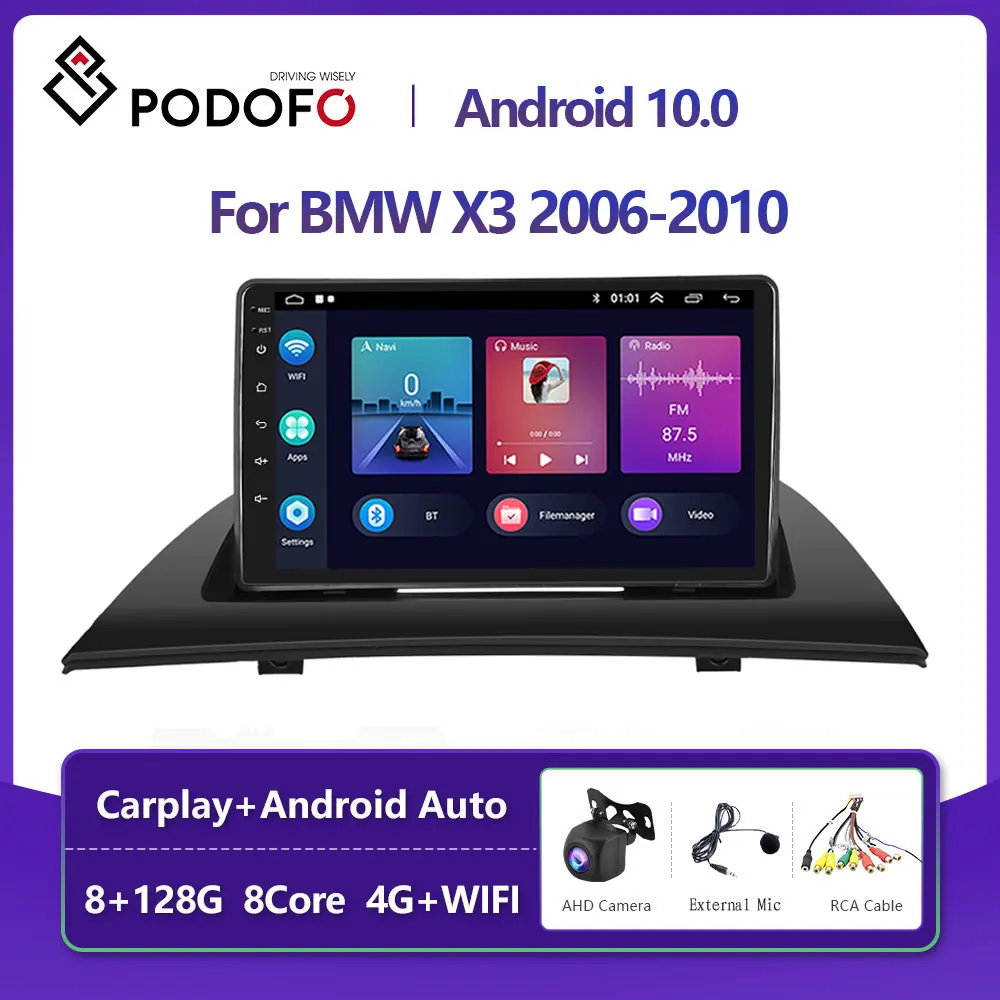 

Podofo For BMW X3 2006-2010 Car Radio Multimedia Video Player Navigation stereo GPS Android No 2din 2 din dvd