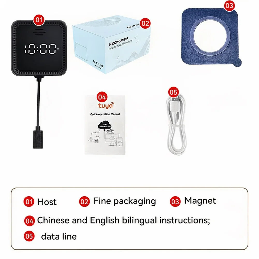 Tuya Smart Window Camera Indoor 5G Wifi Security Camera Night Vision Ai Detection With Time Display 24/7 Recording Surveillance 6