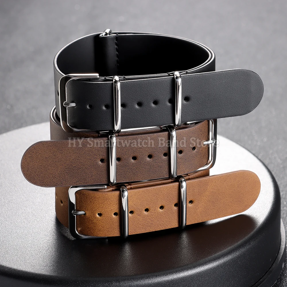 Leather Watch Strap – Universal Cowhide Wristband Replacement Bracelet