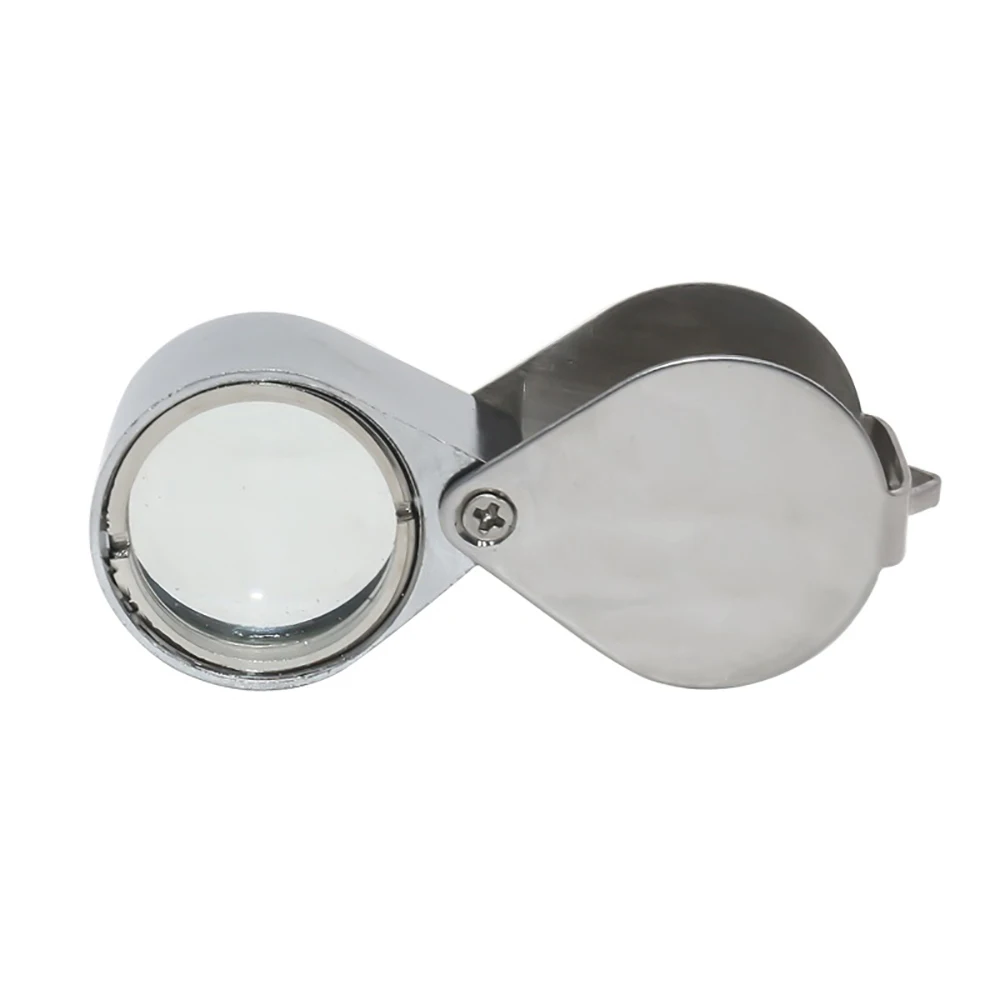 Jewelry Magnifying Glass Metal Folding Loupe Glass Lens Magnifying Triplet Jewelry Diamond