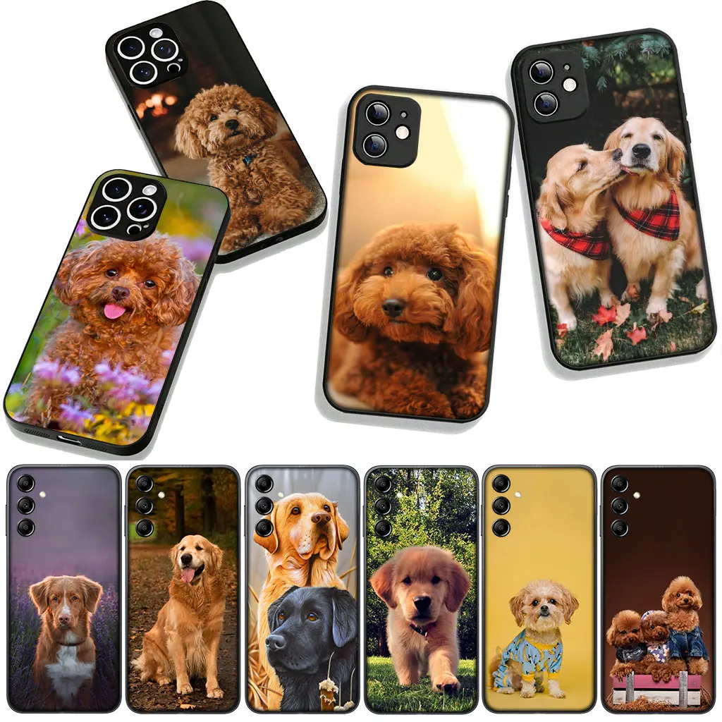 Golden Retriever Poodle Dog Protective Phone Case