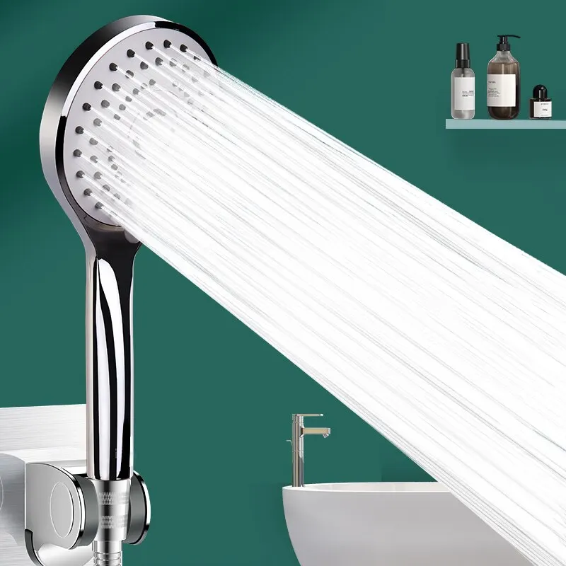 Shower Nozzle Bathroom Pressurized Hand Shower Package Accessories Shower Nozzle Large Water Output 5 Models Universal Adaptation Save Water