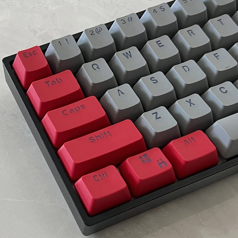 Teclas Cinzento Vermelho Keycaps Pbt Especiais Keycap Backlit Duas Cores Tecla Caps para mx Switch 61 87104 Teclado Mecânico 106 - Imagem 3