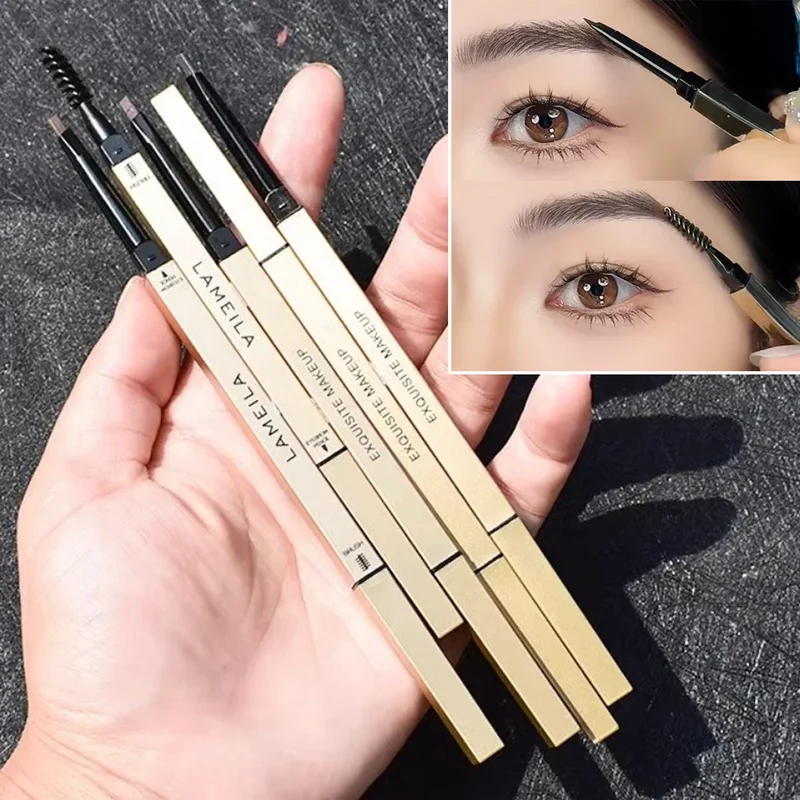 5 Colors With Brush Double Head Eyebrow Pencil Waterproof