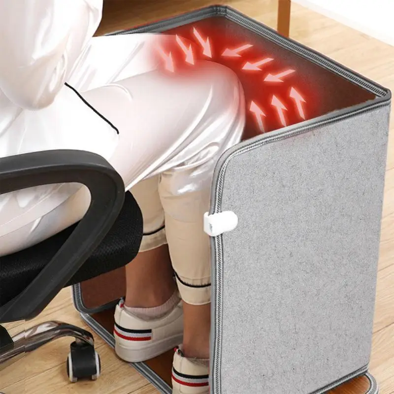 

Electric Foot Warmer Adjustable Thermostat Folding Flat Space Heater Office Under Desk Foot Warmer with Silence Operation New