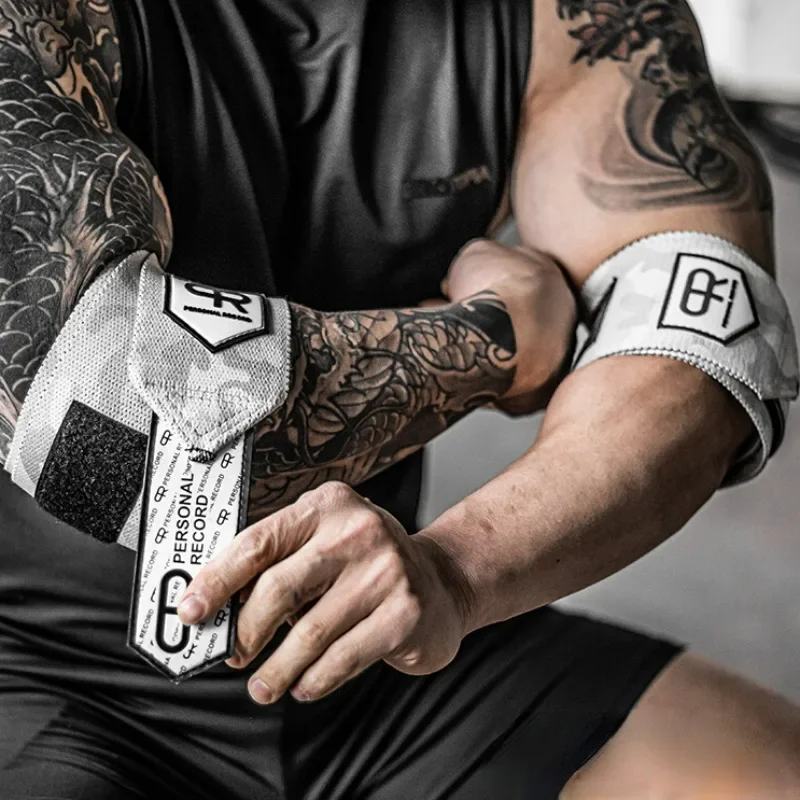 Elbow Straps for Weight Lifting Gym Fitness Elbow Wraps Powerlifting Support Crossfit Deadlift Workout Protector 1 Pair elbow strap elbow brace elbow pads