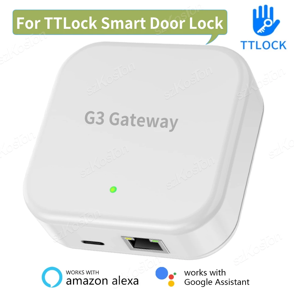 TTLock G3 Wired Gateway Hub Smart Home Bridge For TTLOCK APP Smart Door Lock Remote Unlock Voice Control For Alexa Google