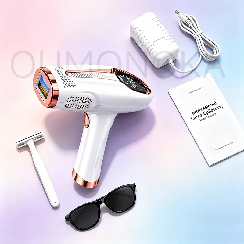 جهاز إزالة الشعر بالليزر الدائم بتقنية IPL الكهربائية للنساء، ماكينة حلاقة للوجه، جهاز تجميل، أداة قص الشعر للرجال