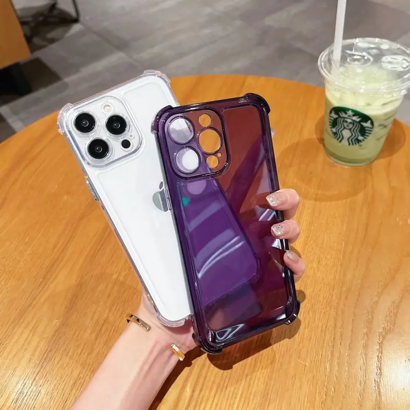 Custodia Trasparente Antiurto Air-Bag Per Iphone 14 13 12 11 Pro Max X Xs Xr Max 7 8 Plus Custodia In Silicone Tpu A Quattro Angoli Anti-Goccia