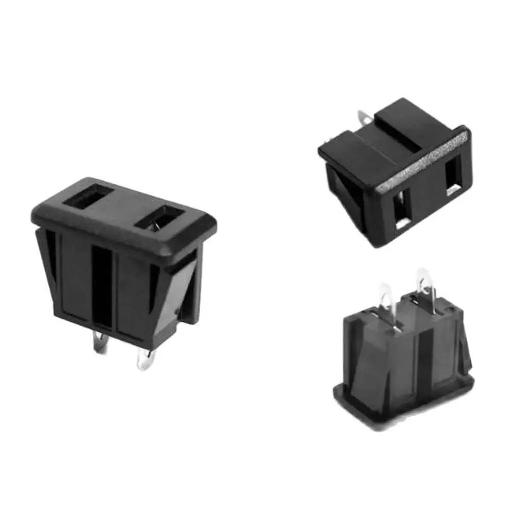 2pin US Industry multifunctional Panel Power outlet Japan American Universal electrical AC power socket 250V 10A Black