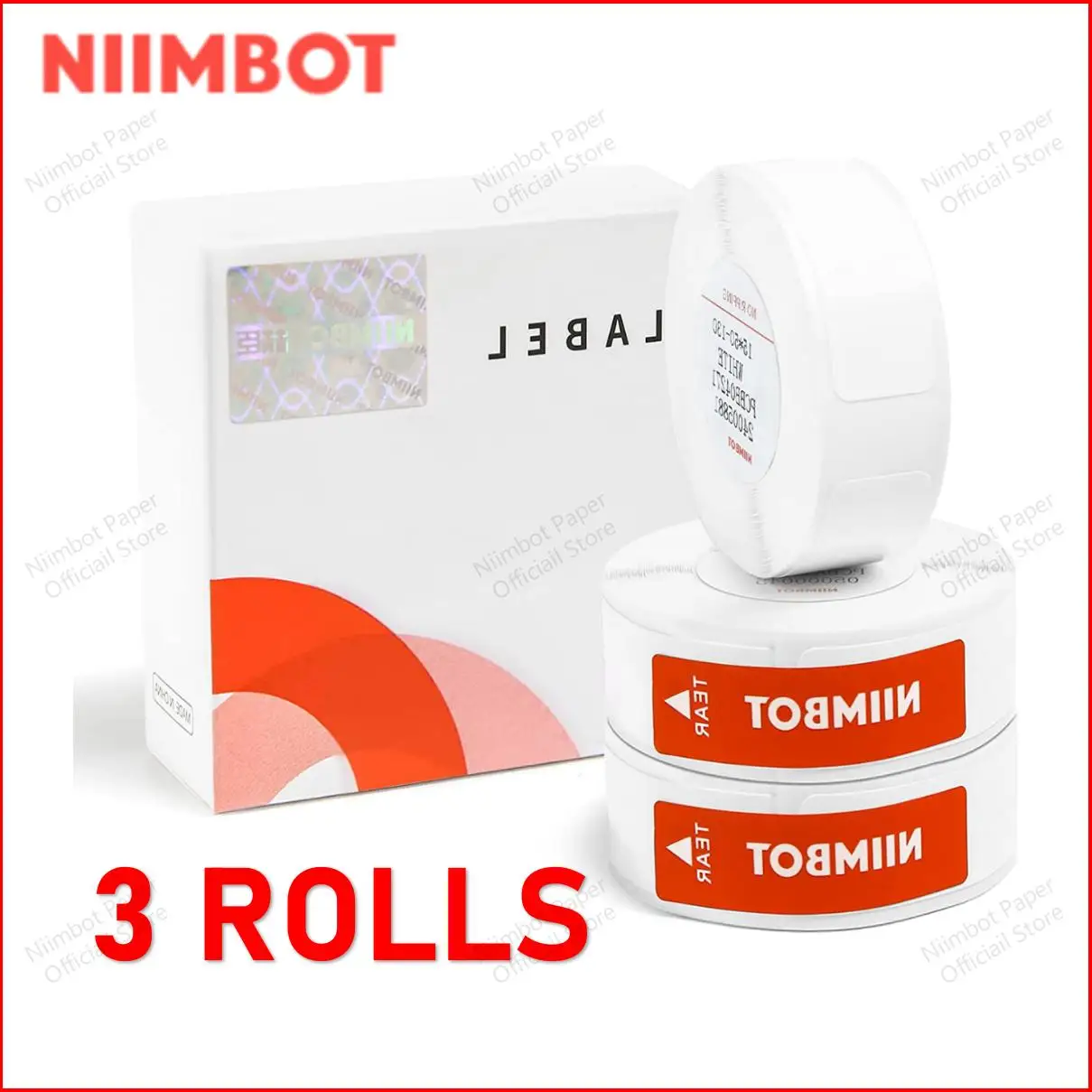 

3 Rolls Niimbot D110 D101 D11 Original Thermal Label Printer Paper Commercial Home Storage Marking Label Paper Kids Fun Stickers