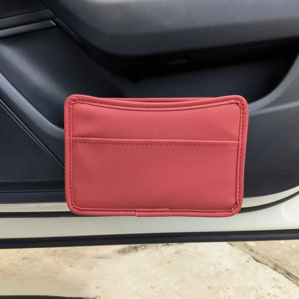 NEW Portable Hanging Mini Car Trash Can Leather Vehicle Dustbin Garbage Organizer Holder Auto Storage Bin Accessories