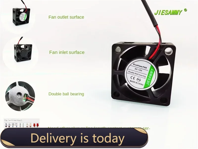 New JIESAMMY 4020 double ball bearing 12V 0.04A 4CM 40 * 40 * 20MM heat dissipation fan40*40*20MM r trianglelab 5015 blower fan high quality ball bearing cooling fan dc 12v 24v brushless cooling heat dissipation for 3d printer