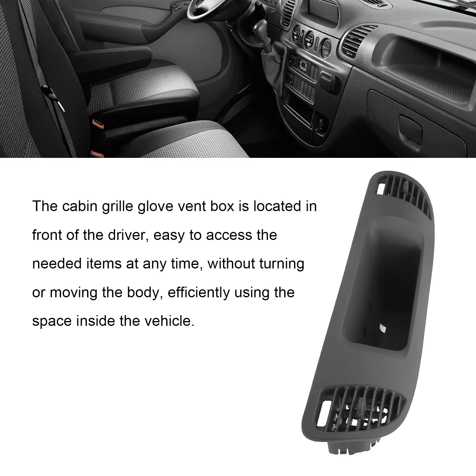 Dashboard Air Vent Glove Box Car Dashboard Storage Compartment 9016801607 Replacement For Mercedes-Benz Sprinter 1999 to 2006 car interior trim