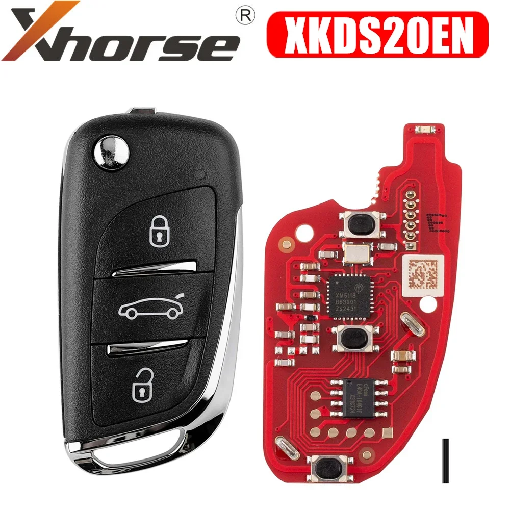 Xhorse XKDS20EN 2nd Generation Wire Remote Key DS Style 3 Buttons Support Wireless Programming