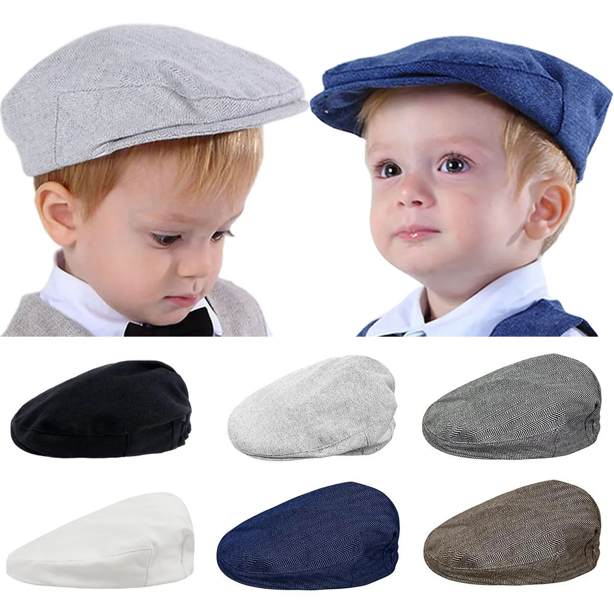 Baby Boy Hat Toddler Golf Cap Newborn Baptism Herringbone Flag Headgear Kids Gentleman Wedding Cotton Soft Lining Accessories i gentleman парфюмерный спрей perfume spray cotton