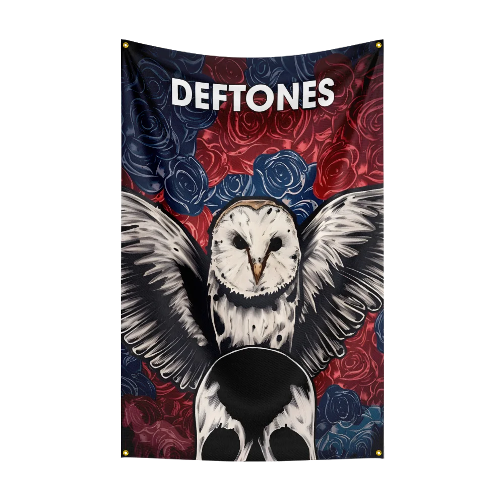 Deftones Band Polyester Banner – 3x5 Ft Digital Print Wall Art with Brass Grommets