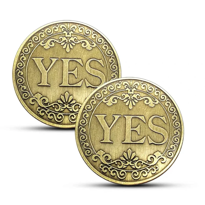 Yes No Coin 4 CM Lucky Guess Game Fidget Toys For Anxiety Autism Antistress Adulti Children Brinquedos Para Al&iacute;vio Do Estresse