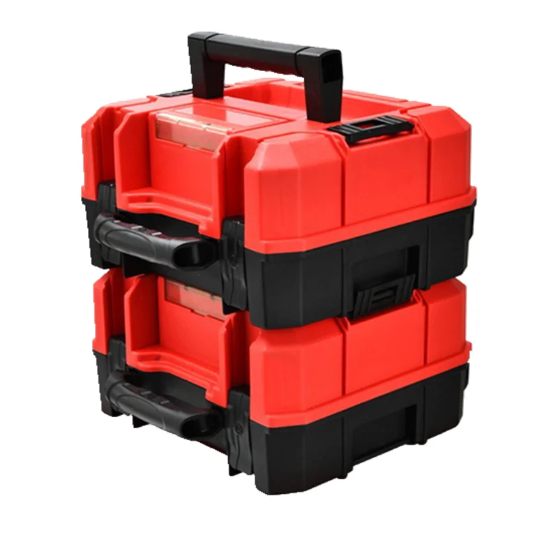 Tool Storage Box Stackable Portable Hardware Heavy Duty Electric Drill Garage Organizer