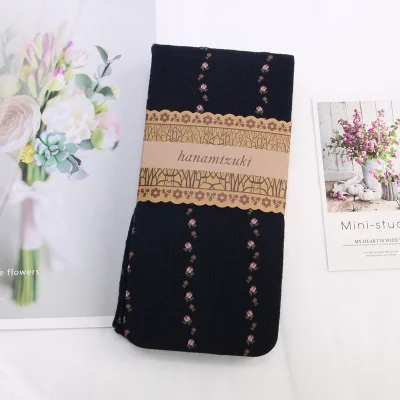 

sweet High rose quality style AIGYPTOS leggings Autumn Japanese and women's winter jacquard ladies retro