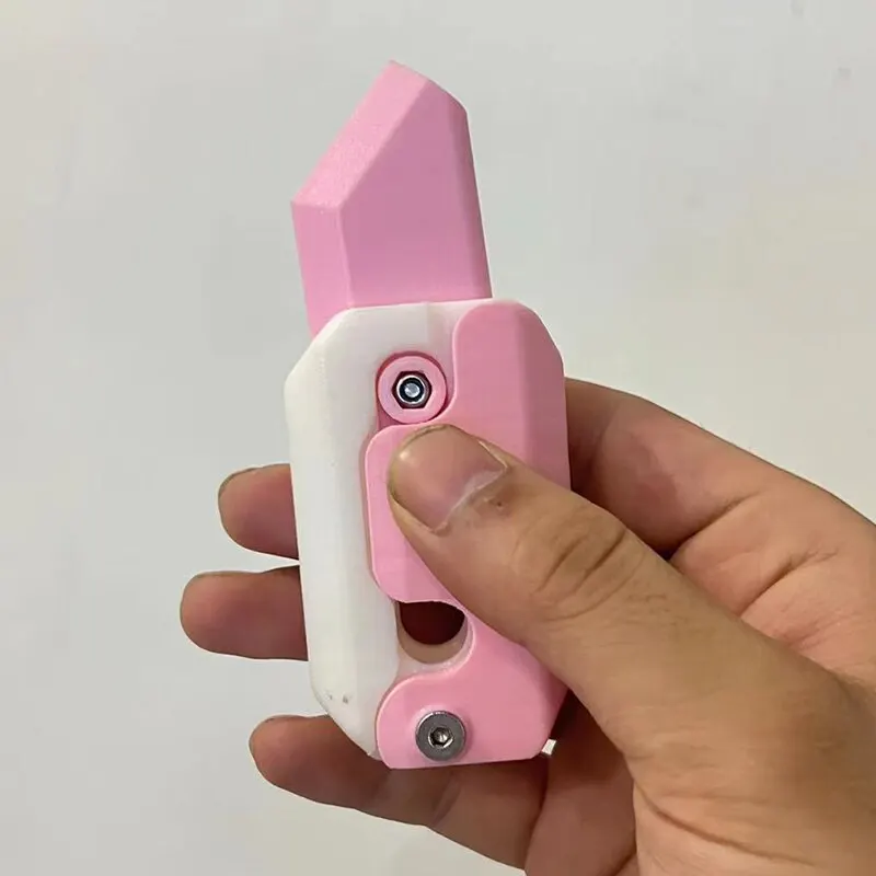 Fidget Toys Random 3D Gravity Radish Knife Straight Jump Mini Bounce Model Decompression Toy Plastic Toy Knife