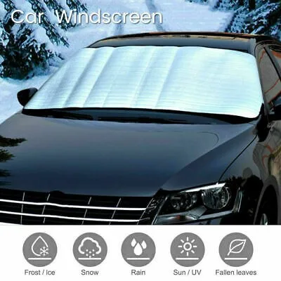 Extra Large Car Snow Cover Front Windshield Sunshade Thickened Snow Shield  Car Coat Cover Anti-ice Front Windscreen Protector - AliExpress