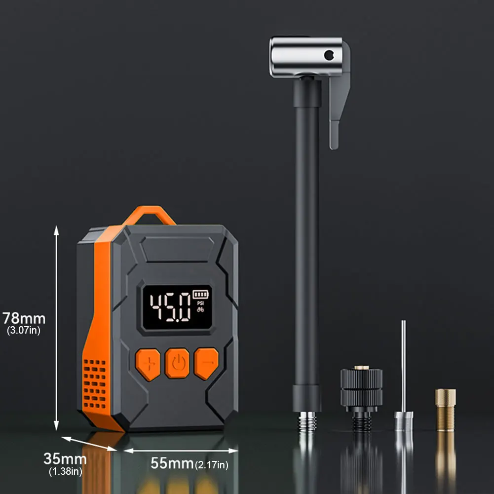 150PSI Mini Electric Wireless Air Pump 500mAh Battery Rechargeable Bicycle Tyre Inflator Digital Display for Bike Motorbike Ball
