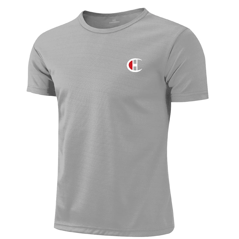 Women Men Quick Drying Short Sleeve Tees Summer Gym Running O-Neck T-Shirt Training Exercise Gym Sport Blank Tops For Printing