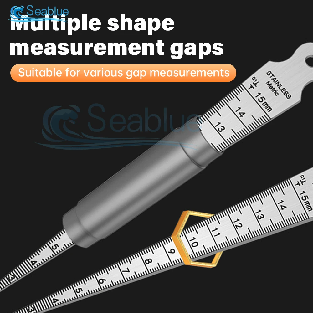 Taper Gauge Feeler 1-15mm Stainless Steel Gap Hole Measuring Tool Double Side Wedge Aperture Scale Thin/Thick 1Pcs