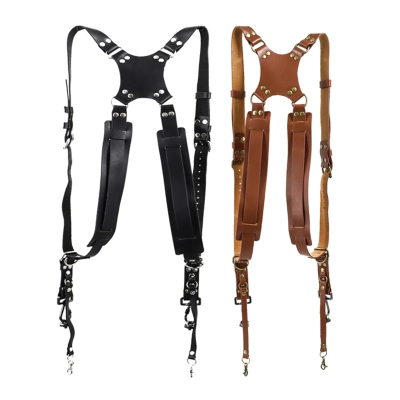 

M2EC Digital Camera Strap Leather DSLR Strap Double Shoulder Strap Photography Accessories Camera Harness Easy Carrying