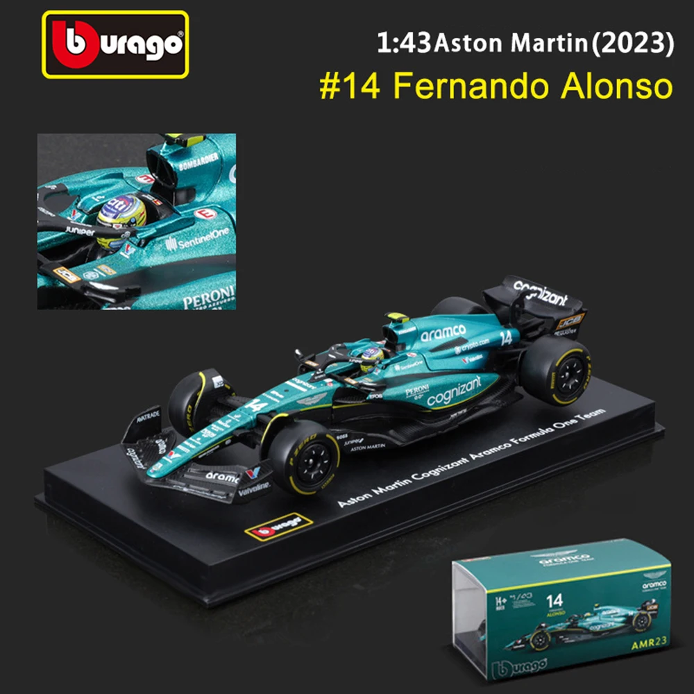 Bburago 1:43 F1 Formula 2024 Racing Toy Ferrari SF24 Red Bull RB20 Aston Martin AMR23 Collectible Alloy Model Car Birthday Gift 6