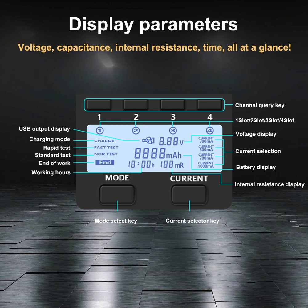 battery charger LiitoKala Lii-500 LCD 3.7V/1.2V AA/AAA 18650/26650/16340/14500/10440/18500 Battery Charger with Screen+12V2A Adapter
