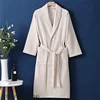 100% coton Couple Robe gaufre peignoir Robe Kimono Yukata maison vêtements décontracté femmes vêtements de nuit printemps été vêtements de détente