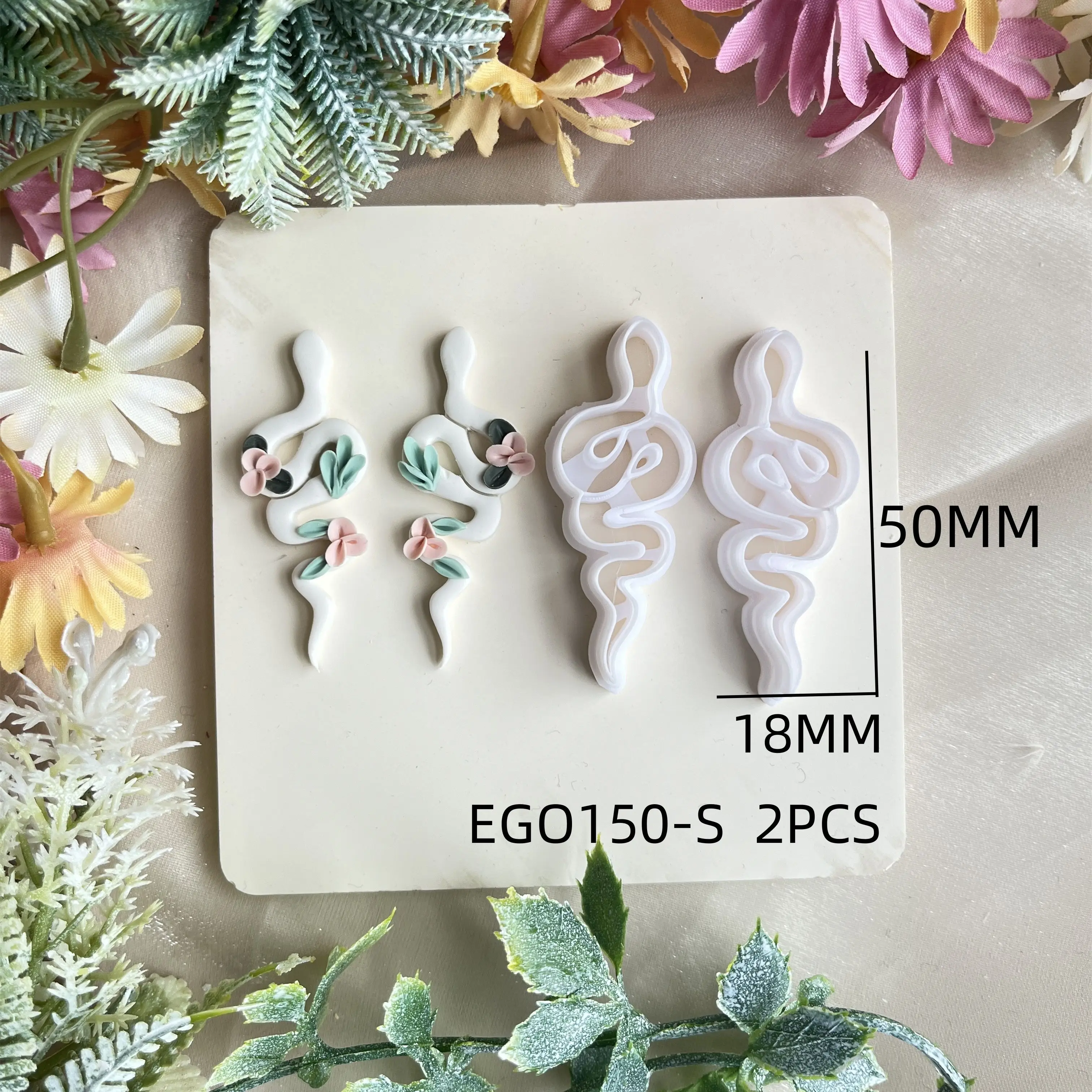 Verschiedene Sets Serpentinen-Tonformen, Harz-Präzisionsschneidformen, DIY-Handwerkzeuge für die Herstellung von Ohrringen und Schmuck – Detail 2