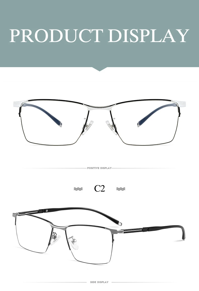 Hotochki Unisex Full Rim Square Titanium Eyeglasses 86027
