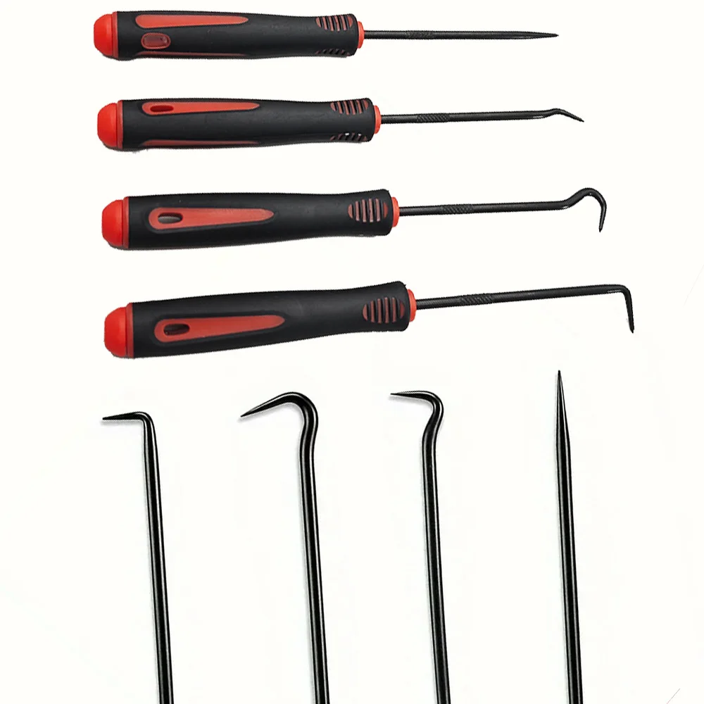 10/4개 자동차 오일 씰 스크류드라이버 세트 호스 제거 훅 세트 O-링 씰 가스켓 풀러 리무버 픽 훅 수리 도구