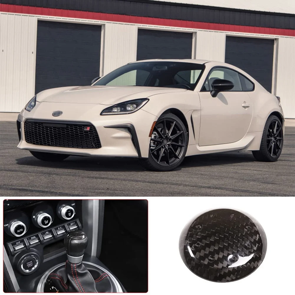 

For Toyota 86 Subaru BRZ 2012-2020 Car Carbon Fiber Gear Shift Head Cover Central Control Decor Stickers Accessories